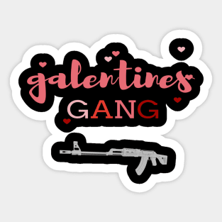 Retro 2022 Valentine's Day Galentines Gang Funny T-Shirt Sticker